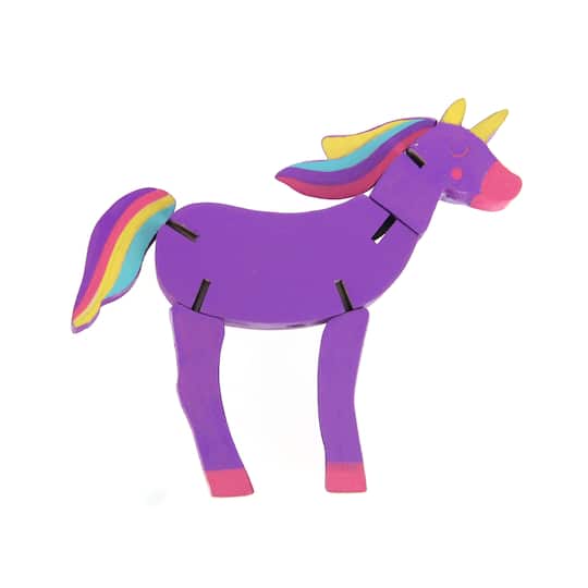 12 Pack: 3D Unicorn Wood Figure by Creatology™